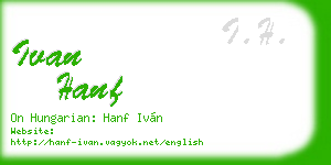 ivan hanf business card